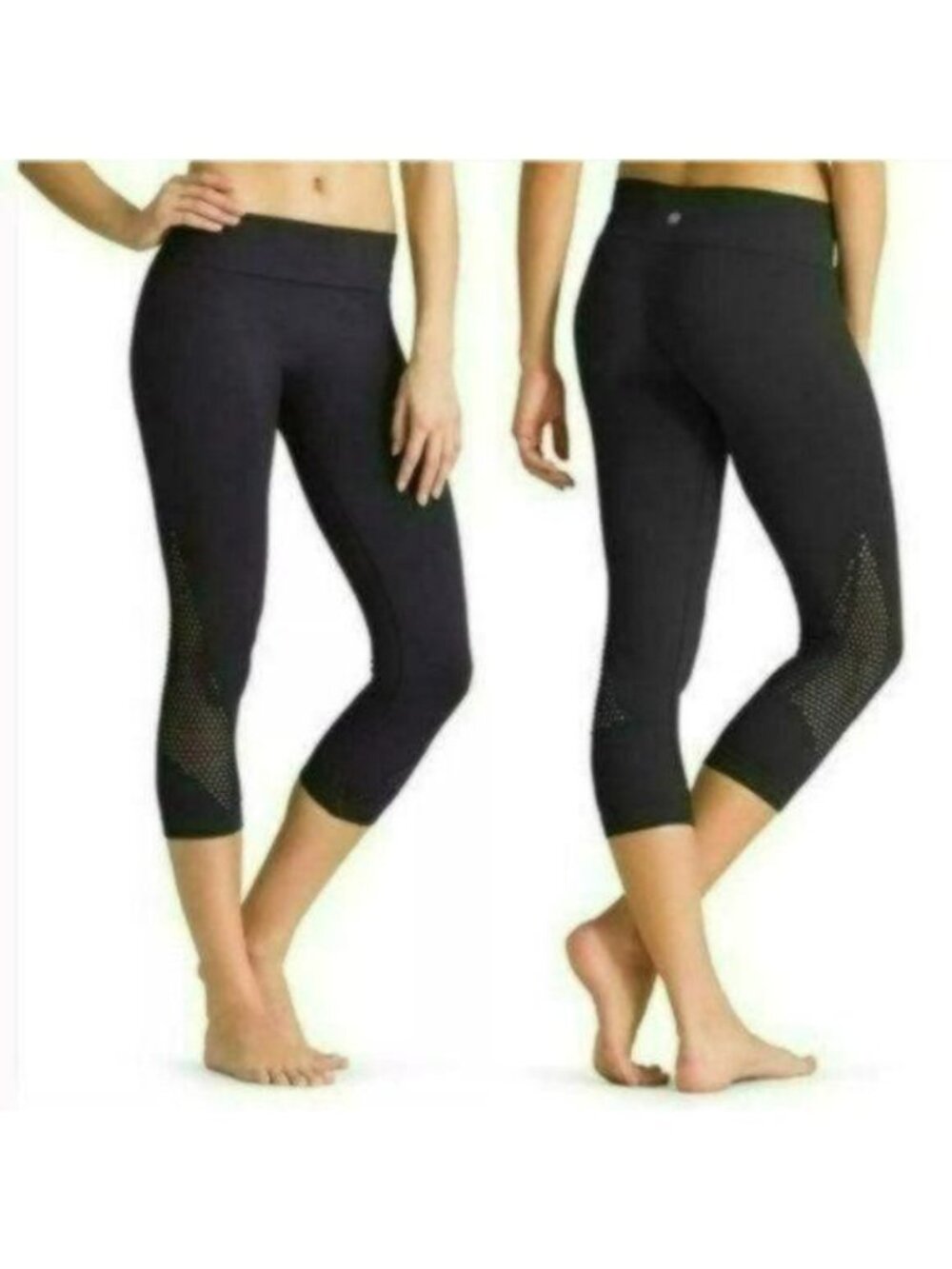 Athleta Breakthrough Women's Small Black Tight Fit Mid Rise Capri Leggings